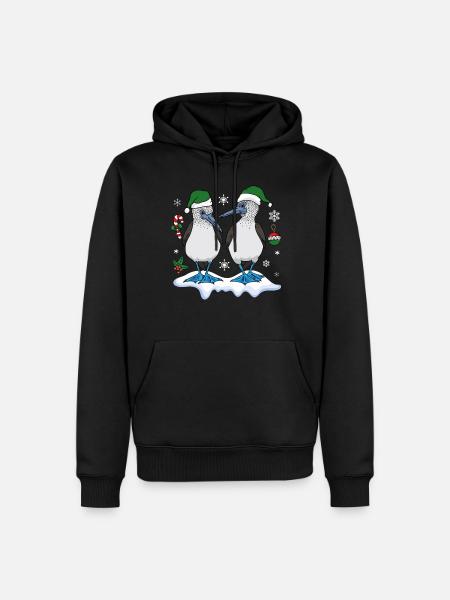 Blue-footed boobies seabirds Christmas - Men’s Premium Organic Hoodie - black