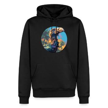 Dodos Dodo - Sweat à capuche Premium bio Homme - noir - Devant - Nico (187cm)
