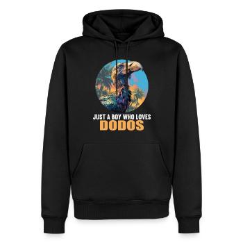Dodos Dodo - Sweat à capuche Premium bio Homme - noir - Devant - Nico (187cm)