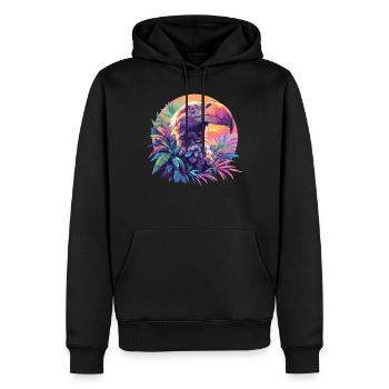 Dodos Dodo - Sweat à capuche Premium bio Homme - noir - Devant - Nico (187cm)