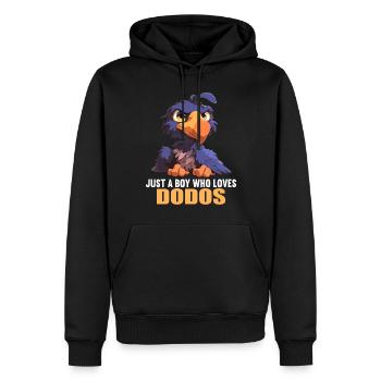 Dodos Dodo - Sweat à capuche Premium bio Homme - noir - Devant - Nico (187cm)