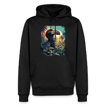 Dodos Dodo - Sweat à capuche Premium bio Homme - noir - Devant - Nico (187cm)