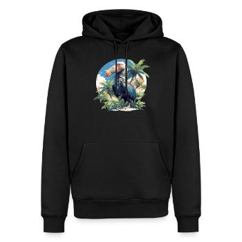 Dodos Dodo - Sweat à capuche Premium bio Homme - noir - Devant - Nico (187cm)