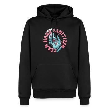 Kemphobia Mysophobia Team Désinfectant pour les mains - Sweat à capuche Premium bio Homme - noir - Devant - Nico (187cm)