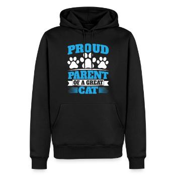 Cat Mom Gifts - Männer Premium Bio Hoodie - Schwarz - Vorne - Nico (187cm)