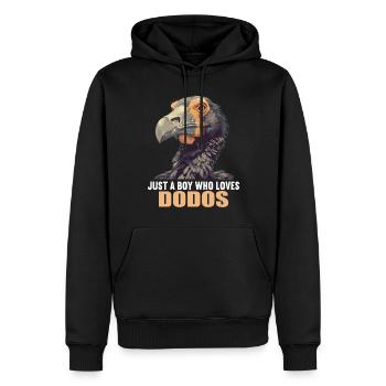 Dodos Dodo - Sweat à capuche Premium bio Homme - noir - Devant - Nico (187cm)