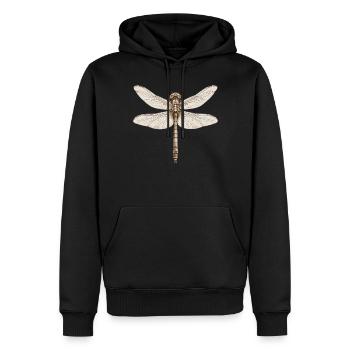 Libellules Libellule - Sweat à capuche Premium bio Homme - noir - Devant - Nico (187cm)