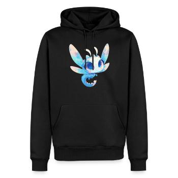 Libellules Libellule - Sweat à capuche Premium bio Homme - noir - Devant - Nico (187cm)