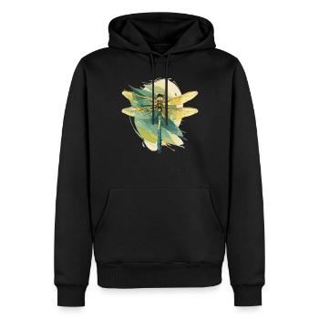 Libellules Libellule - Sweat à capuche Premium bio Homme - noir - Devant - Nico (187cm)