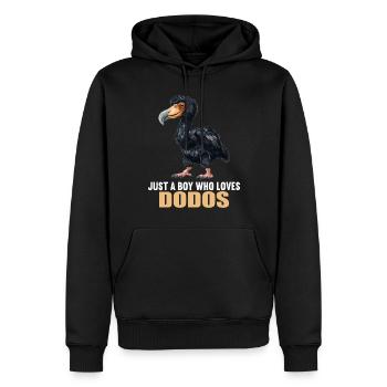 Dodos Dodo - Sweat à capuche Premium bio Homme - noir - Devant - Nico (187cm)