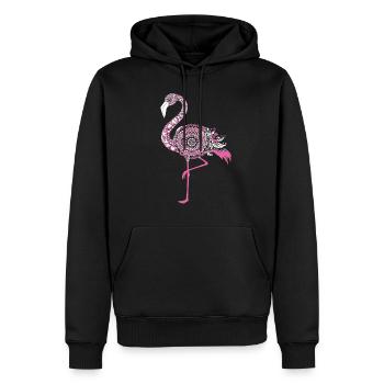 Mandala Flamingo Flamingo Wasservogel Flamingo - Männer Premium Bio Hoodie - Schwarz - Vorne - Nico (187cm)