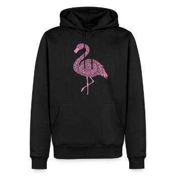 Mandala Flamingo Flamingo Wasservogel Flamingo - Männer Premium Bio Hoodie - Schwarz - Vorne - Nico (187cm)