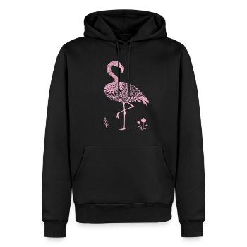 Mandala Flamingo Flamingo Wasservogel Flamingo - Männer Premium Bio Hoodie - Schwarz - Vorne - Nico (187cm)