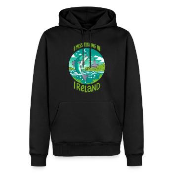 Angeln in Irland - Männer Premium Bio Hoodie - Schwarz - Vorne - Nico (187cm)