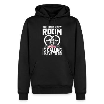 Nurse Life Nursing Hospital Nurse Emergency Nurse - Men’s Premium Organic Hoodie - black - Front - Nico (187cm)