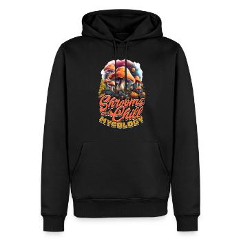 Pilzsammler Pilzzüchter Shrooms & Chill Mycology - Männer Premium Bio Hoodie - Schwarz - Vorne - Nico (187cm)