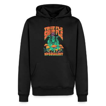 Collectionneur de champignons Producteur de champignons Spécialiste du mélange de truffes - Sweat à capuche Premium bio Homme - noir - Devant - Nico (187cm)
