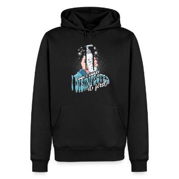 Nuclear phobia Mysophobia - Men’s Premium Organic Hoodie - black - Front - Nico (187cm)