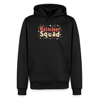 Renne Squad Renne Noël Renne Noël - Sweat à capuche Premium bio Homme - noir - Devant - Nico (187cm)