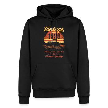 Vintage 1996 Landwirt Geburtstag Traktor Geschenk - Männer Premium Bio Hoodie - Schwarz - Vorne - Nico (187cm)