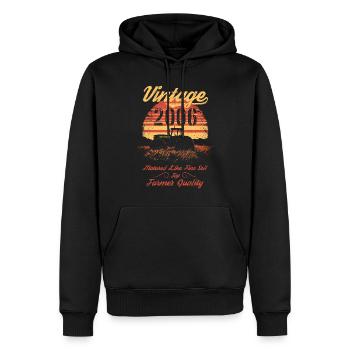 Vintage 2006 Landwirt Geburtstag Traktor Geschenk - Männer Premium Bio Hoodie - Schwarz - Vorne - Nico (187cm)