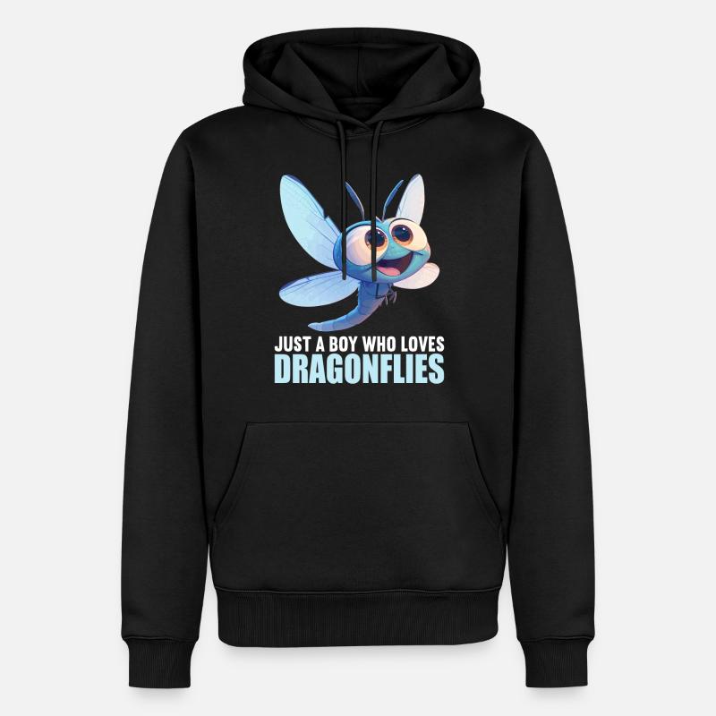 Libellen Libelle - Männer Premium Bio Hoodie - Schwarz