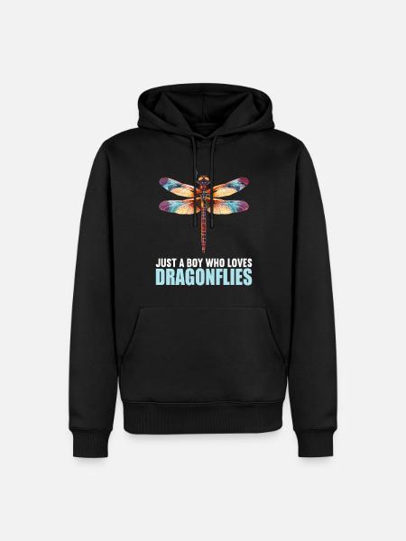 Libellen Libelle - Männer Premium Bio Hoodie - Schwarz