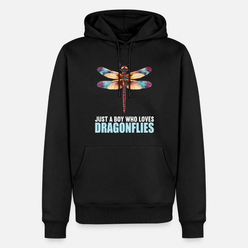 Libellen Libelle - Männer Premium Bio Hoodie - Schwarz