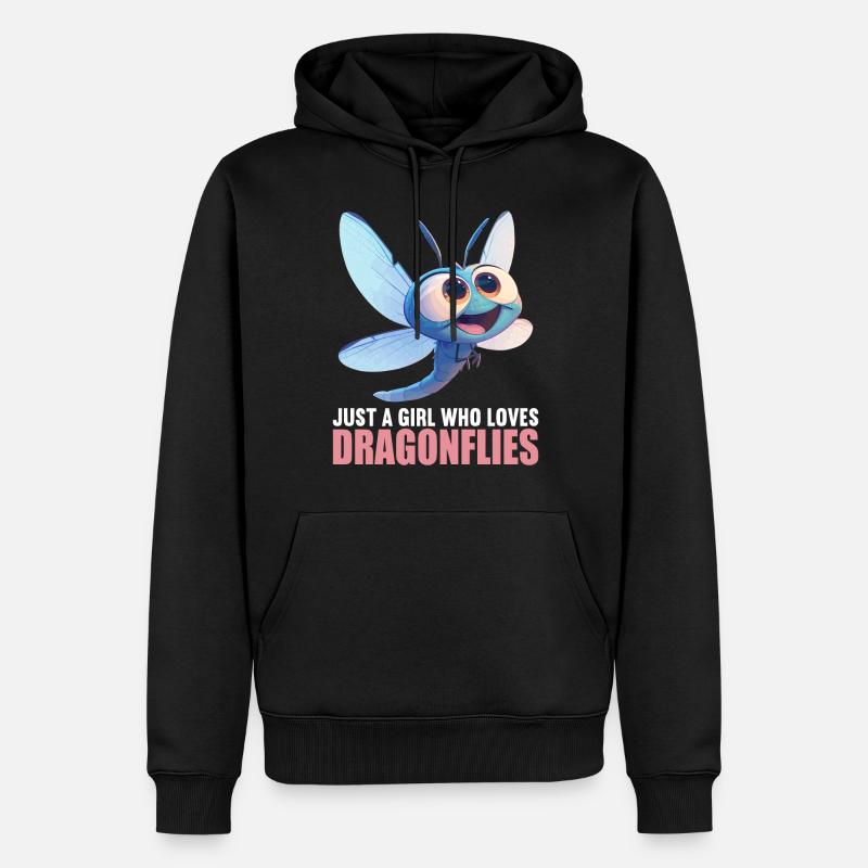 Libellen Libelle - Männer Premium Bio Hoodie - Schwarz