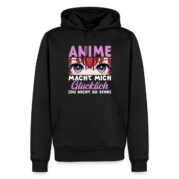 Anime Manga Otaku Japan Kawaii Waifu Anime Cosplay - Men’s Premium Organic Hoodie - black - Front - Nico (187cm)