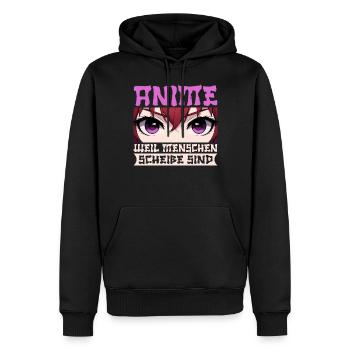 Anime Manga Otaku Japan Kawaii Waifu Anime Cosplay - Männer Premium Bio Hoodie - Schwarz - Vorne - Nico (187cm)