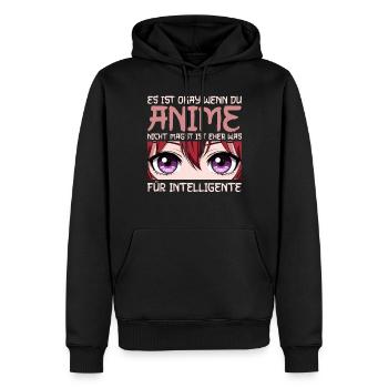 Anime Manga Otaku Japan Kawaii Waifu Anime Cosplay - Men’s Premium Organic Hoodie - black - Front - Nico (187cm)