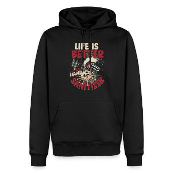 Nuclear phobia Mysophobia - Men’s Premium Organic Hoodie - black - Front - Nico (187cm)