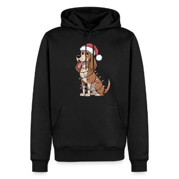 Pharaoh Hound Christmas Lights Xmas Dogs Gifts - Männer Premium Bio Hoodie - Schwarz - Vorne - Nico (187cm)