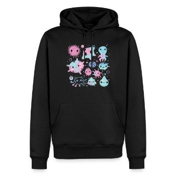 Hand sanitizer Hand washing - Men’s Premium Organic Hoodie - black - Front - Nico (187cm)