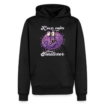 Désinfectant pour les mains Lavage des mains - Sweat à capuche Premium bio Homme - noir - Devant - Nico (187cm)