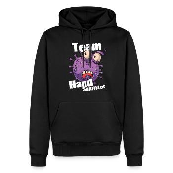 Hand sanitizer Hand washing - Men’s Premium Organic Hoodie - black - Front - Nico (187cm)