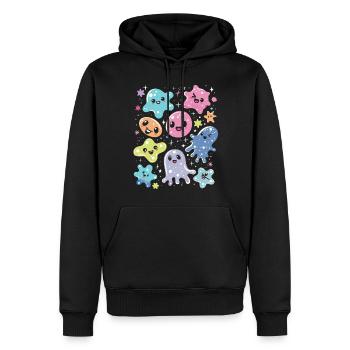 Hand sanitizer Hand washing - Men’s Premium Organic Hoodie - black - Front - Nico (187cm)