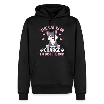 Cat Mom Gifts - Männer Premium Bio Hoodie - Schwarz - Vorne - Nico (187cm)