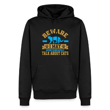 Cat Mom Gifts - Männer Premium Bio Hoodie - Schwarz - Vorne - Nico (187cm)