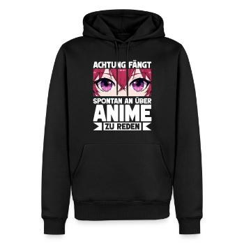 Anime Manga Otaku Japan Waifu Anime Girl Cosplay - Men’s Premium Organic Hoodie - black - Front - Nico (187cm)