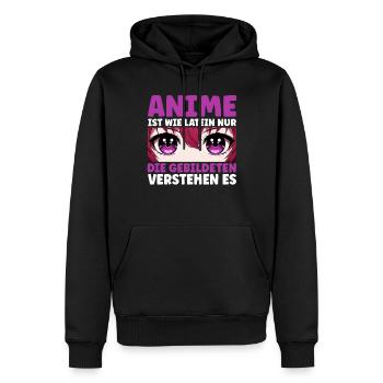 Anime Manga Otaku Japan Waifu Anime Girl Cosplay - Men’s Premium Organic Hoodie - black - Front - Nico (187cm)