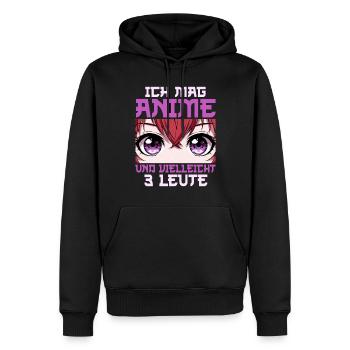 Anime Manga Otaku Japan Waifu Anime Girl Cosplay - Men’s Premium Organic Hoodie - black - Front - Nico (187cm)