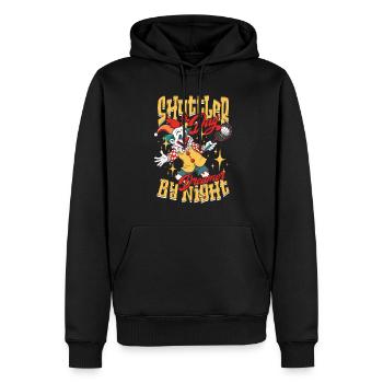 Badminton Shuttler By Day Dreamer By Night - Männer Premium Bio Hoodie - Schwarz - Vorne - Nico (187cm)