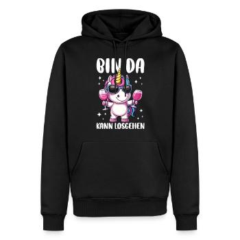 I'm ready to go - Men’s Premium Organic Hoodie - black - Front - Nico (187cm)