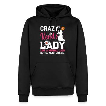 Folle de Kendo comme une dame normale mais tellement cr - Sweat à capuche Premium bio Homme - noir - Devant - Nico (187cm)