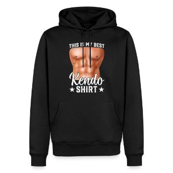 C’est mon meilleur maillot de Kendo Lutteur de Kendo - Sweat à capuche Premium bio Homme - noir - Devant - Nico (187cm)