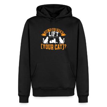 Cat Mom Gifts - Männer Premium Bio Hoodie - Schwarz - Vorne - Nico (187cm)