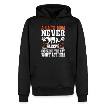 Cat Mom Gifts - Männer Premium Bio Hoodie - Schwarz - Vorne - Nico (187cm)