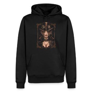 Schöne Frauen Steampunk Liebhaber - Männer Premium Bio Hoodie - Schwarz - Vorne - Nico (187cm)